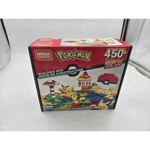 Mega Construx Pokemon Building Box 450 Pcs Pikachu Eevee Set GMD35 New
